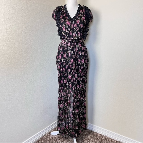CLOSING CLOSET SALE FOXIEDOX Anaise Anthropologie Dress Floral Print small - Picture 2 of 12
